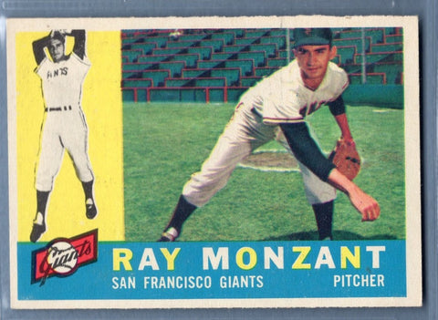 1960 Topps #338 Ray Monzant EX-MT Set Break 1
