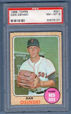 1968 Topps #331 Dan Osinski (30575101) PSA 8