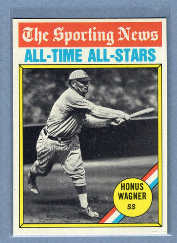 1976 Topps #344 Honus Wagner AT (HOF)  (k) EX-MT  GO450