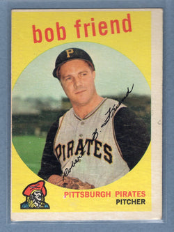 1959 Topps #460 Bob Friend VG-EX  GO213