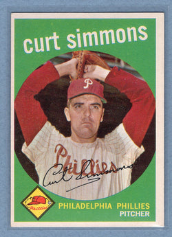 1959 Topps #382 Curt Simmons (1) EX-MT  GO73