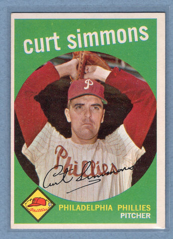 1959 Topps #382 Curt Simmons (1) EX-MT  GO73