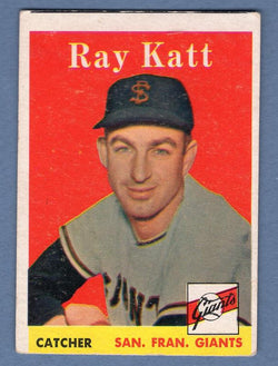 1958 Topps #284 Ray Katt VG  GO495