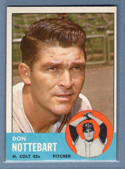 1963 Topps #204 Don Nottebart VG-EX Set Break