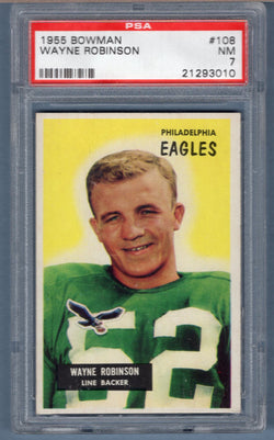1955 Bowman #108 Wayne Robinson (21293010) PSA 7