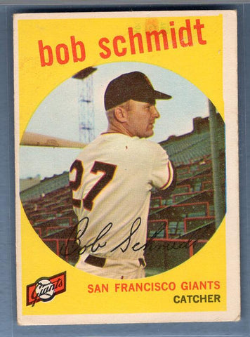 1959 Topps #109 Bob Schmidt VG-EX    Set Break A