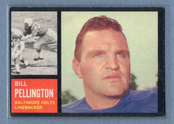1962 Topps #9 Bill Pellington EX  GO80