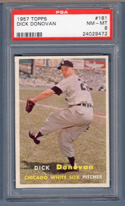 1957 Topps #181 Dick Donovan (24029472) PSA 8