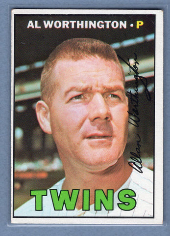 1967 Topps #399 Al Worthington EX  GO360