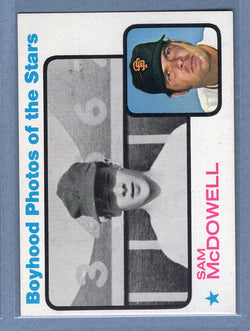 1973 Topps #342 Sam McDowell (photo-boyhood)  EX-MT  GO550