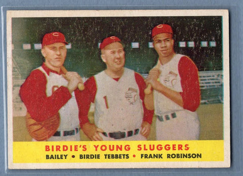1958 Topps #386 Birdie's Young Sluggers (F. Robinson, etc.) VG-EX     G0364