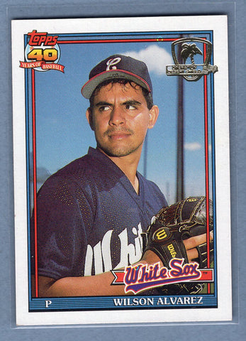 1991 Topps Desert Shield #378 Wilson Alvarez  NM  GO625