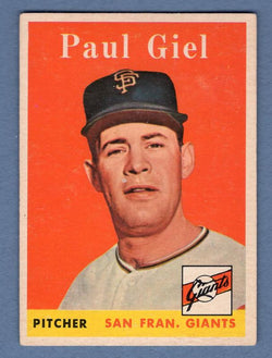 1958 Topps #308 Paul Giel EX  GO495
