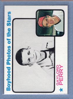 1973 Topps #346 Gaylord Perry (HOF) (photo-boyhood)  EX-MT  GO550