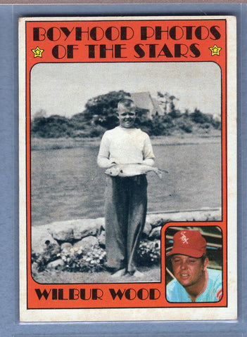 1972 Topps #342 Wilbur Wood KP EX  GO500
