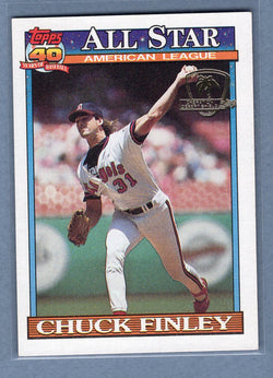 1991 Topps Desert Shield #395 Chuck Finley  NM  GO625