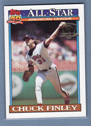 1991 Topps Desert Shield #395 Chuck Finley  NM  GO625