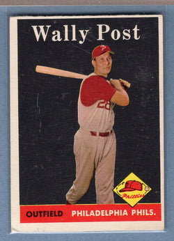 1958 Topps #387 Wally Post  VG-EX  GO387