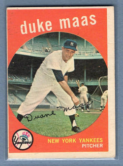 1959 Topps #167 Duke Maas VG-EX    Set Break A