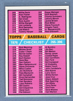 1976 Topps #392 Checklist 265-396  (b) EX-MT  GO450