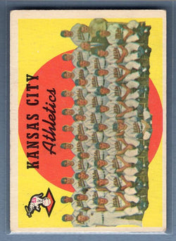 1959 Topps #172 A's Team VG-EX    Set Break A