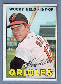 1967 Topps #251 Woody Held EX-MT Set Break GO428
