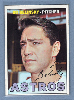 1967 Topps #447 Bo Belinsky (Complete 1966 S.D. stats) (b) EX-MT   GO340
