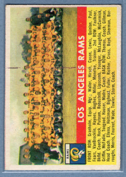 1956 Topps #114 Los Angeles Rams Team Card VG-EX  GO120