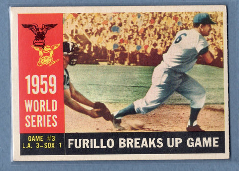 1960 Topps #387 World Series Game 3 (Furillo) EX  GO480