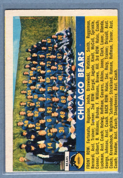 1956 Topps #119 Chicago Bears Team Card EX  GO120