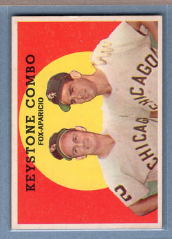 1959 Topps #408 Keystone Combo (Aparicio, Fox) EX   GO410