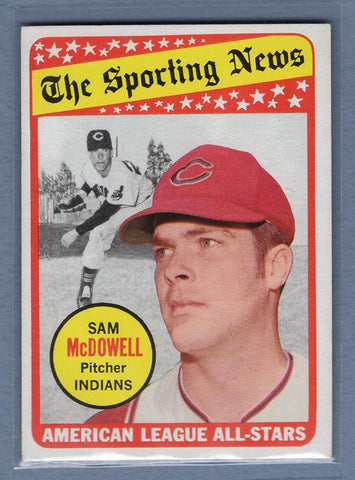 1969 Topps #435 Sam McDowell All Star EX   GO149
