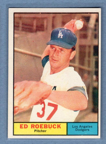 1961 Topps #6 Ed Roebuck EX-MT  GO195