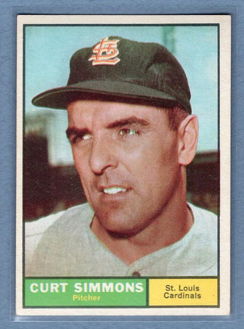 1961 Topps #11 Curt Simmons EX   GO195