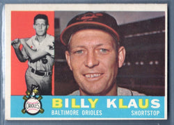 1960 Topps #406 Billy Klaus VG-EX Set Break 1
