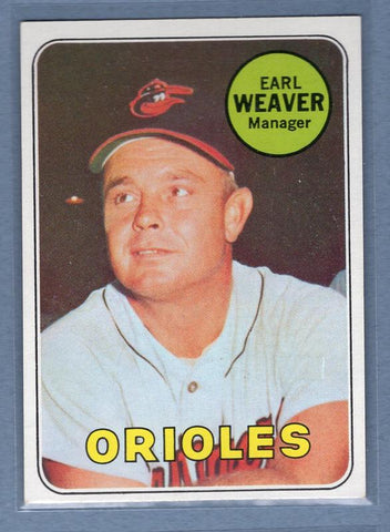 1969 Topps #516 Earl Weaver (R) (HOF) EX   GO149
