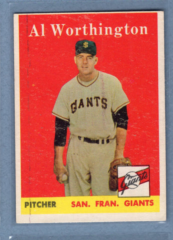 1958 Topps #427 Al Worthington (b) VG-EX  GO387