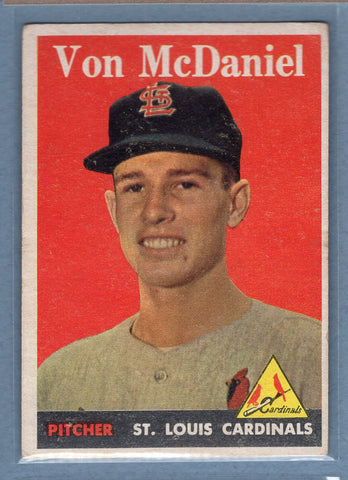 1958 Topps #65 Von McDaniel (b) VG  GO501
