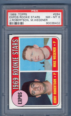 1969 Topps #284 Expos Rookies (90038402) PSA 8