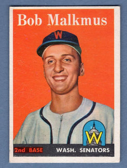 1958 Topps #356 Bob Malkmus VG-EX  GO495