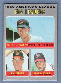 1970 Topps #68 AL ERA Leaders (Palmer) (b) VG-EX  GO450