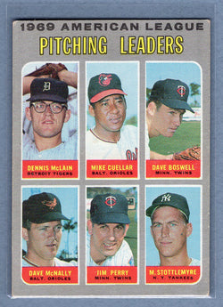 1970 Topps #70 AL Pitching Ldrs (Perry) (a) VG-EX  GO450
