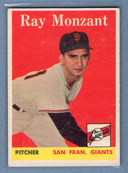 1958 Topps #447 Ray Monzant (a) EX  GO387