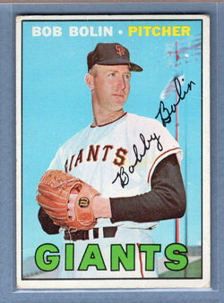 1967 Topps #252 Bob Bolin (No White Streak Between Bob and Bolin) VG-EX  GO368