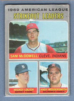 1970 Topps #72 AL Strikeout Leaders (Lolich) (a) G-VG  GO450