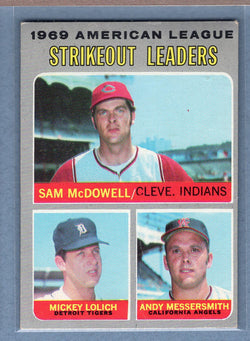 1970 Topps #72 AL Strikeout Leaders (Lolich) (b) EX  GO450