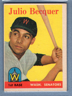 1958 Topps #458 Julio Becquer  VG  GO387