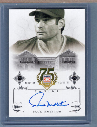 2014 Panini Hall of Fame 75th anniversary Paul Molitor Auto
