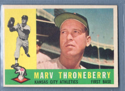 1960 Topps #436 Marv Throneberry EX-MT Set Break 1