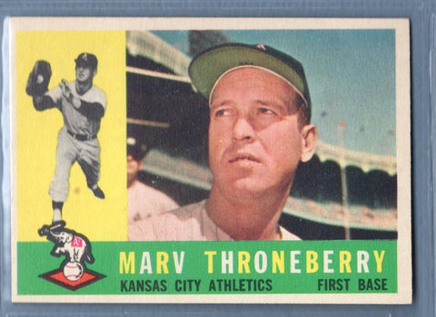 1960 Topps #436 Marv Throneberry EX-MT Set Break 1